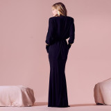 Women Summer Sexy V-Neck Pleated Top Bodycon Maxi Dress