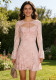 Women Spring/Autumn Lace Bell Bottom Long-Sleeve Camisole Dress Two-Piece Set