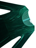 Women Velvet Tassel Bow Tie Shawl Mermaid Evening Dresses Two-Piece Set