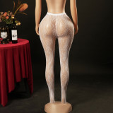 Women Basic Floral Stretchy Sexy Footed Pantyhose