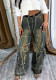 Women Ripped Pocket Cargo Denim Pants
