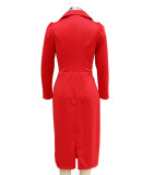 Women Solid OL Wear Bodycon Dresses