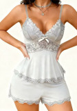 Women Sexy Lace Camisole Top and Shorts Home Wear Sexy Lingerie Two-Piece Set