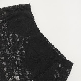 Women Summer Sexy Off Shoulder Long-Sleeved Lace Top