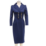 Women Solid OL Wear Bodycon Dresses