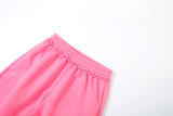 Women Spring Casual Hooded Crop Top and Wide-Leg Pants Two-Piece Set