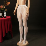 Women Basic Floral Stretchy Sexy Footed Pantyhose