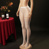 Women's Lace Mesh Stripe Jacquard Tight-Fitting Stockings