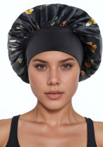 Women Satin Butterfly Print Multi-Color Sleep Cap