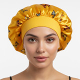 Women Satin Butterfly Print Multi-Color Sleep Cap