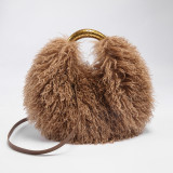 Women's Faux Fuzzy Fur Crossbody Handbag