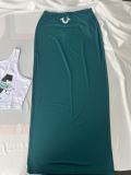 Women's Fashion Casual Letter Print Tight-Fitting Skirt Set