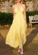 Women's Deep V Halter-Neck Lace-Up Low-Back Elegant Beach Holiday Maxi Dress