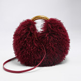 Women's Faux Fuzzy Fur Crossbody Handbag