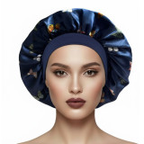 Women Satin Butterfly Print Multi-Color Sleep Cap