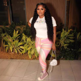 Women's Print Tight-Fitting Pants Set
