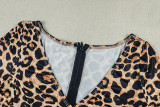 Women's Sexy Leopard Print Off Shoulder Slim-Waist Tight Slim Jumpsuit