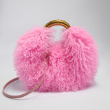 Women's Faux Fuzzy Fur Crossbody Handbag