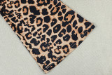 Women's Sexy Leopard Print Off Shoulder Slim-Waist Tight Slim Jumpsuit