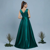 Women Sexy and Elegant V-Neck Bridesmaid Evening Dress