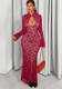 Spring Women's Lace Cutout Bell-Sleeve Bodycon Dress