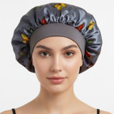 Women Satin Butterfly Print Multi-Color Sleep Cap