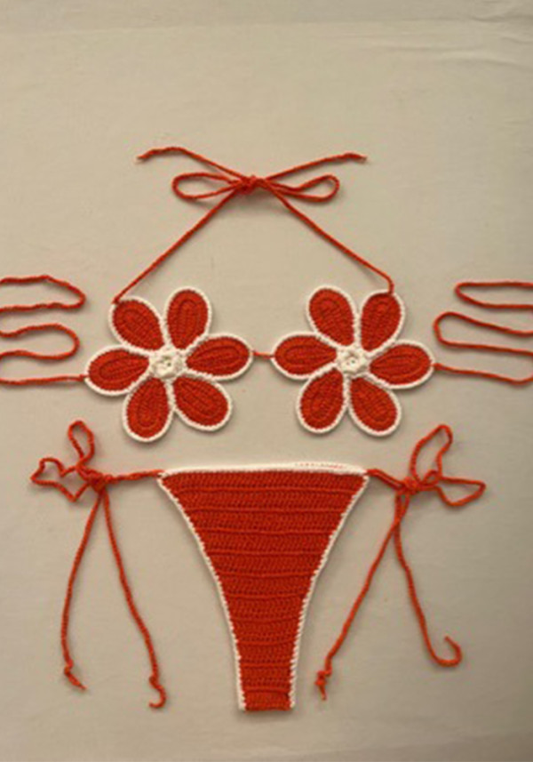 Women Cartoon Sexy Bikini Lace-Up Two Pieces Swimsuit