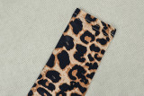 Women's Sexy Leopard Print Off Shoulder Slim-Waist Tight Slim Jumpsuit