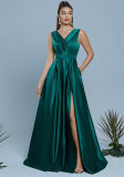 Women Sexy and Elegant V-Neck Bridesmaid Evening Dress