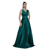 Women Sexy and Elegant V-Neck Bridesmaid Evening Dress