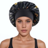Women Satin Butterfly Print Multi-Color Sleep Cap