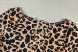 Women's Sexy Leopard Print Off Shoulder Slim-Waist Tight Slim Jumpsuit