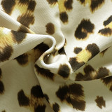 Women's Sexy Halter-Neck Tie Leopard Print Two-Piece Bikini Swimsuit