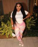 Women's Print Tight-Fitting Pants Set