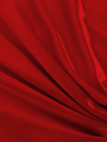 Women's Satin Red Feather Slit Bodycon Slim Waist Elegant Fashion Party Dress