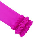 Women's Elegant Contrast Stand Collar Ruffle Long Sleeve Slim Waist Bodycon Party Dress