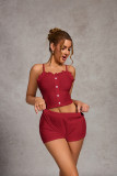 Women Camisole Top and Shorts Pajama Two-Piece Set