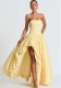 Women Solid Lace-Up Pleated Strap Dress