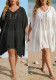 Plus Size Women Beach Cover-Up Hand-Crocheted Patchwork Slit Dress