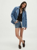 Women Washed Blue Denim Jacket