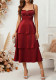 Women Sexy Cascading Ruffles Green Slit One-Shoulder Sequin Strap Dress