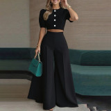 Women Short Top and Pants Two-Piece Set