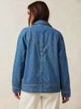 Women Washed Blue Denim Jacket