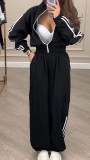 Women Long-sleeved Top and Pant Two-Piece Set