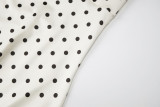 Women Polka Dot Print Strapless Mini Dress