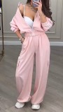 Women Long-sleeved Top and Pant Two-Piece Set