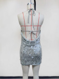 Women Solid Sexy Sequin Beach Camisole Dress