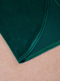 Women Sexy Green Slit Sexy One-Shoulder Sequin Evening Dress