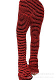 Fashion Casual High Waist Striped Slim Fit Long Pants