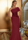 Women Halter Neck Slash Shoulder Party Maxi Dress